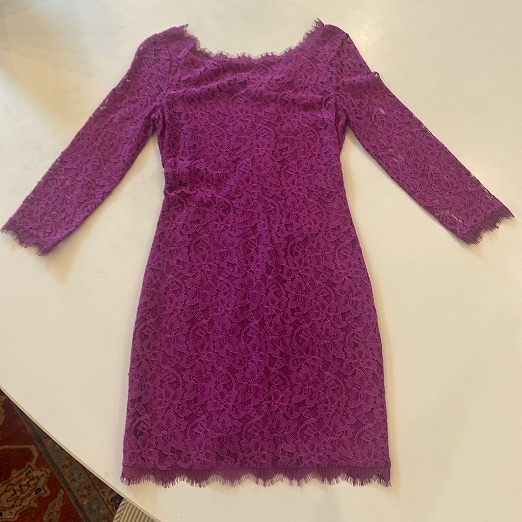 Classic Lace Dvf Dress Once Worn. Superb Condition.